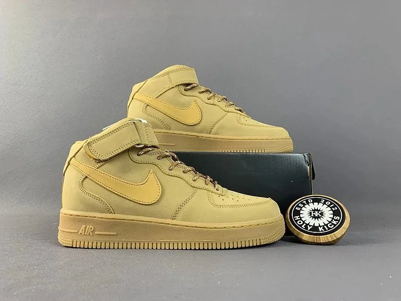Nike Air Force 1 Mid Wheat Suede Sneakers