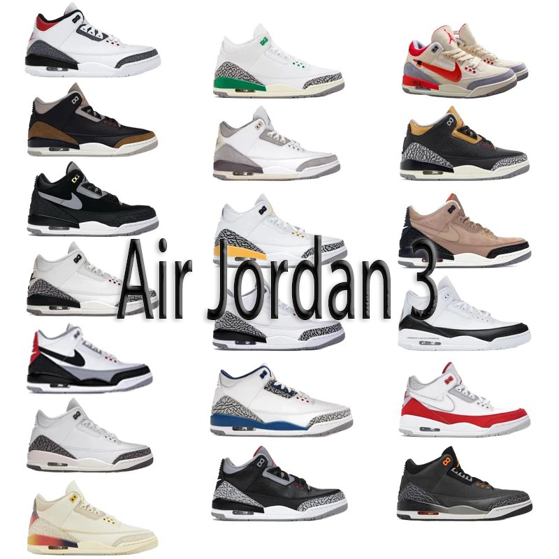 Air Jordan 3 Sneakers - Classic Basketball Shoes for Men and Women