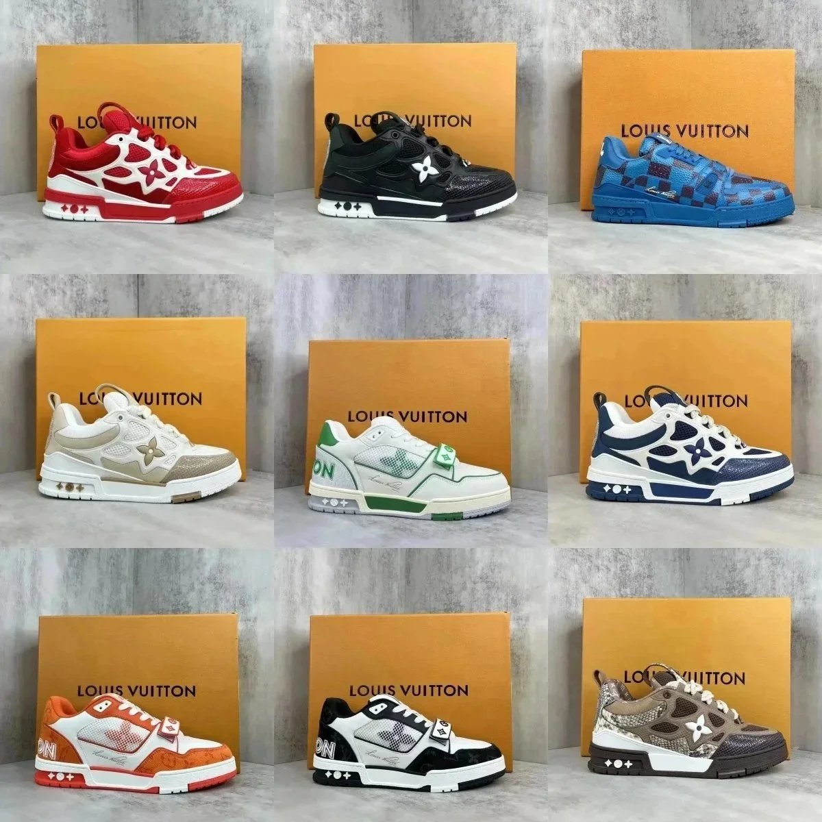 Louis Vuitton LV Trainer Sneakers Men Women Fashion Sport Shoes